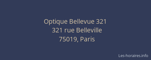 Optique Bellevue 321