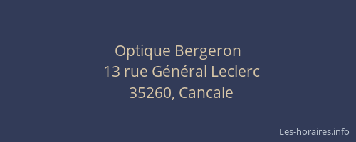 Optique Bergeron