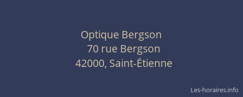 Optique Bergson