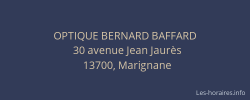 OPTIQUE BERNARD BAFFARD