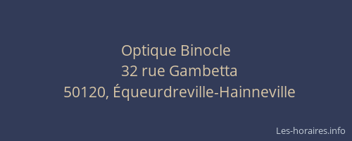 Optique Binocle