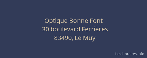 Optique Bonne Font