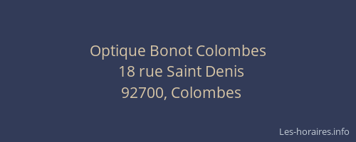Optique Bonot Colombes