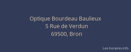 Optique Bourdeau Baulieux