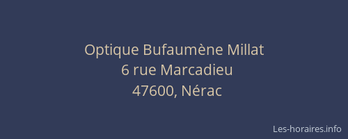 Optique Bufaum&egrave;ne Millat