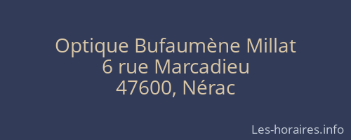 Optique Bufaumène Millat