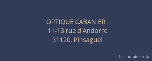 OPTIQUE CABANIER
