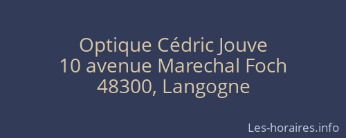 Optique Cédric Jouve