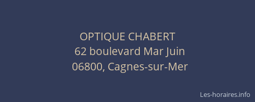 OPTIQUE CHABERT