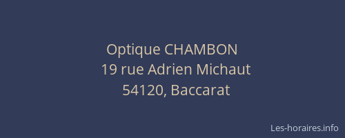 Optique CHAMBON