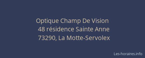 Optique Champ De Vision