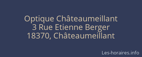 Optique Châteaumeillant