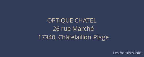OPTIQUE CHATEL