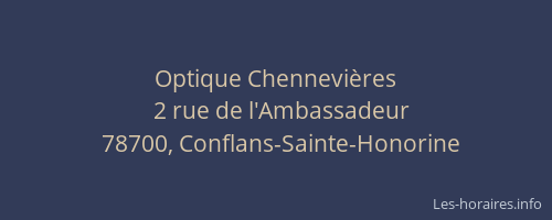 Optique Chennevières