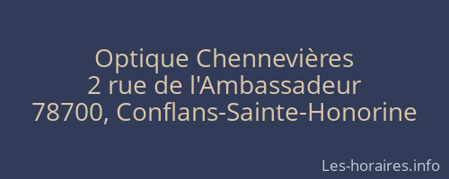 Optique Chennevières