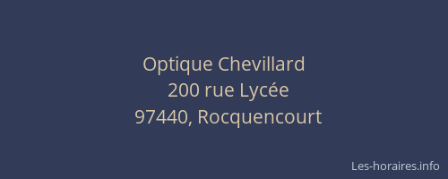 Optique Chevillard