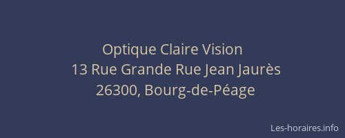 Optique Claire Vision