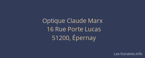 Optique Claude Marx
