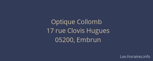 Optique Collomb