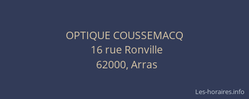 OPTIQUE COUSSEMACQ