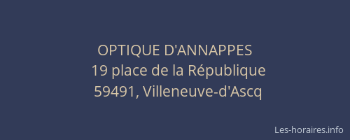 OPTIQUE D'ANNAPPES