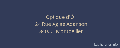 Optique d'Ô