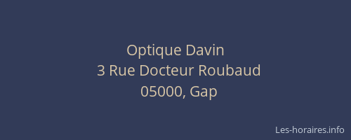 Optique Davin