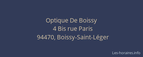 Optique De Boissy