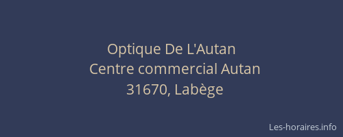 Optique De L'Autan