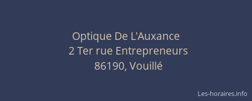 Optique De L'Auxance