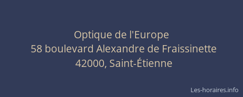 Optique de l'Europe