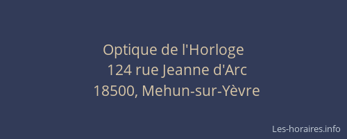 Optique de l'Horloge