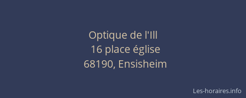 Optique de l'Ill