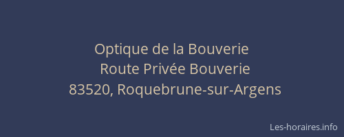 Optique de la Bouverie