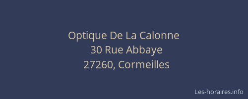 Optique De La Calonne