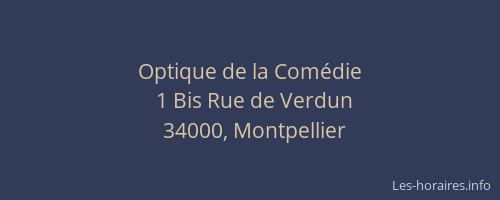 Optique de la Comédie