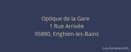 Optique de la Gare