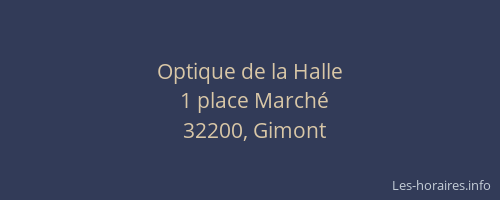 Optique de la Halle