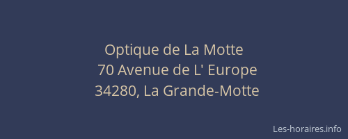 Optique de La Motte