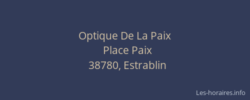 Optique De La Paix