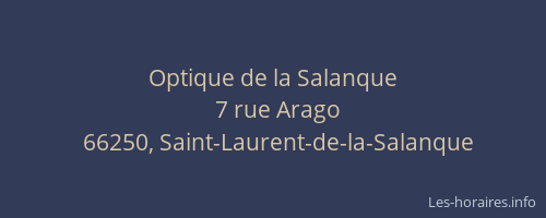 Optique de la Salanque