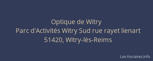 Optique de Witry