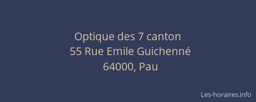 Optique des 7 canton