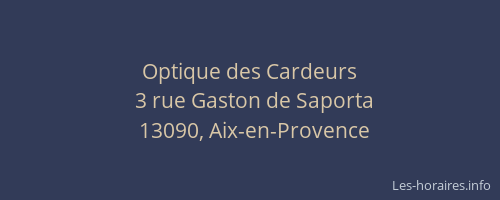 Optique des Cardeurs
