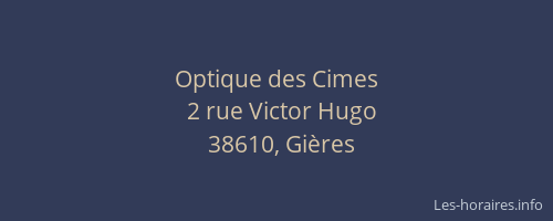 Optique des Cimes