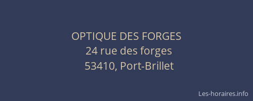 OPTIQUE DES FORGES