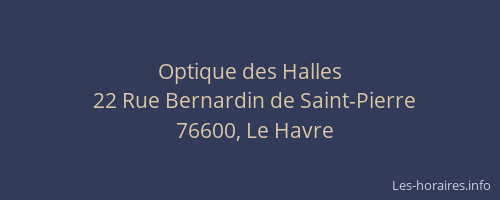 Optique des Halles