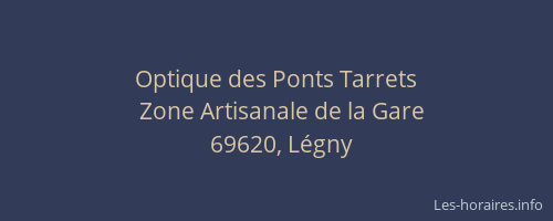 Optique des Ponts Tarrets