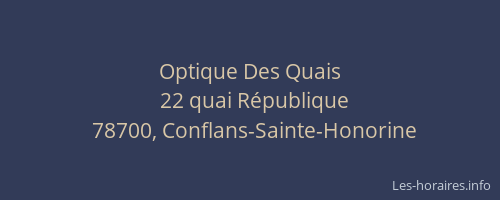 Optique Des Quais