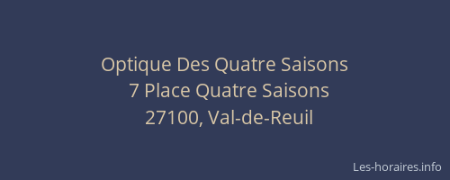 Optique Des Quatre Saisons